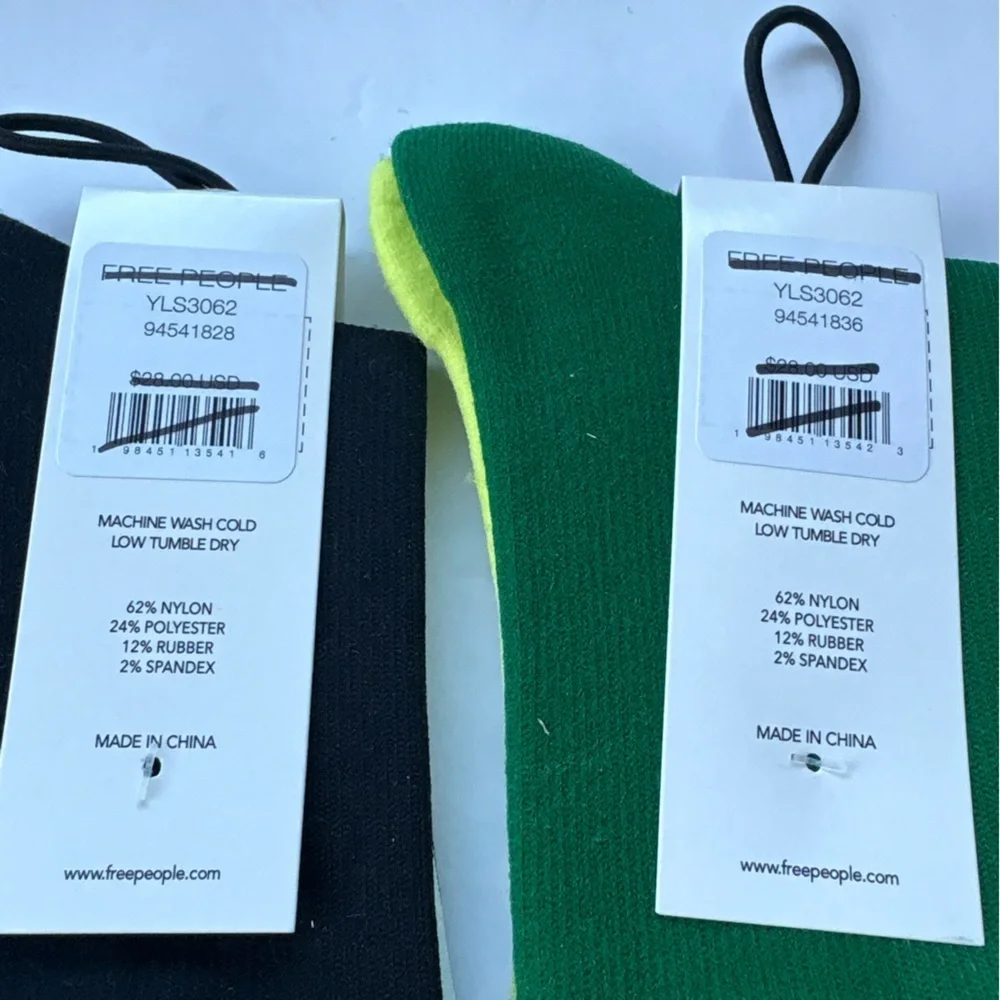 Set of 2 NWT Free People FP Movement Colorblock Buti Compression Tall Socks